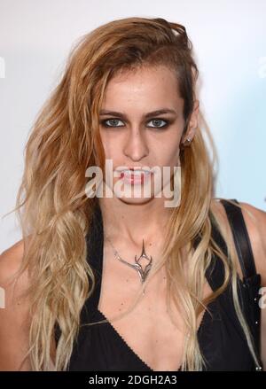 Alice Dellal arriva al British Fashion Awards 2012, The Savoy Hotel, Londra. Foto Stock