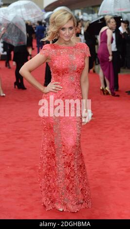 Catherine Tyldesley arriva all'Arqiva British Academy Television Awards 2013, al Royal Festival Hall di Londra. Foto Stock