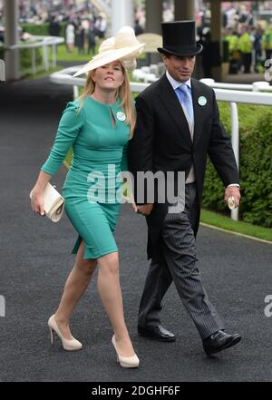 Autunno Phillips e Peter Phillips frequentano la Festa delle Signore al Royal Ascot 2013, Ascot Racecourse, Berkshire. Foto Stock