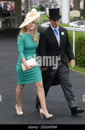 Autunno Phillips e Peter Phillips frequentano la Festa delle Signore al Royal Ascot 2013, Ascot Racecourse, Berkshire. Foto Stock