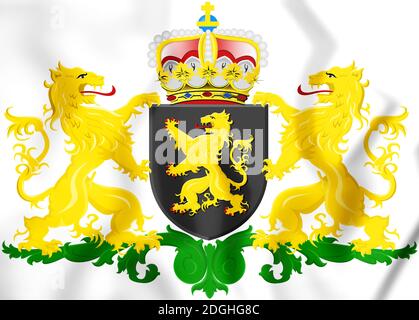 3D Provincia Brabante Nord Coat of Arms Foto Stock