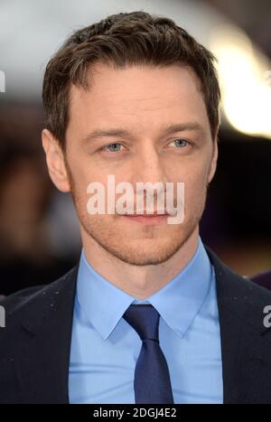 James McAvoy arriva alla prima britannica di X-Men: Days of Future Past, Odeon Cinema, Leicester Square, Londra. Foto Stock