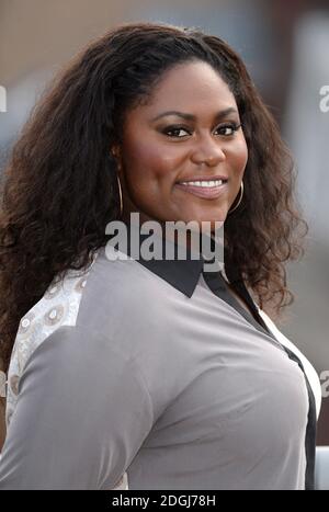 Danielle Brooks alla fotocellula per la serie Netflix Orange è il New Black, il Soho Hotel, Londra. Foto Stock