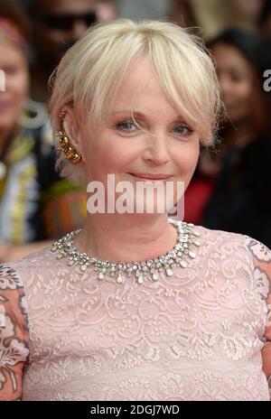 Miranda Richardson che arriva alla Belle Premiere, BFI Southbank, Londra. Foto Stock