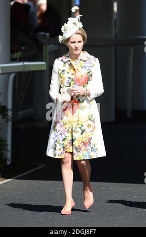 Serena Armstrong-Jones, Viscountess Linley durante il primo giorno di Royal Ascot 2014, Ascot Racecourse, Berkshire. Foto Stock