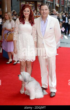 David Walliams, Ashleigh Butler e Pudsey arrivano alla prima mondiale di Pudsey il cane, il film, Vue Cinema, Leicester Square, Londra Foto Stock