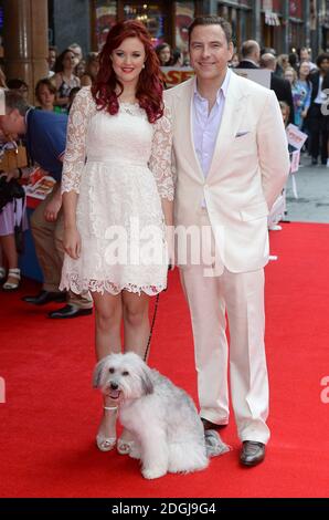 David Walliams, Ashleigh Butler e Pudsey arrivano alla prima mondiale di Pudsey il cane, il film, Vue Cinema, Leicester Square, Londra Foto Stock