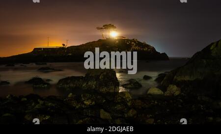 Battery Point Light House, Crescent City, California, Stati Uniti Foto Stock