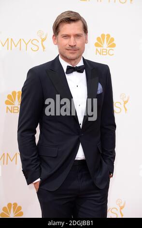 Nikolaj Coster Waldau in arrivo agli EMMY Awards 2014, Nokia Live, Los Angeles. Foto Stock