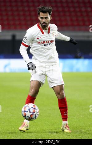 Suso aka Jesus Joaquin Fernandez Saez de la Torre del Sevilla FC durante la UEFA Champions League, partita di calcio del Gruppo e tra Stade Rennais e Sevilla FC (FC Sevilla) l'8 dicembre 2020 al Roazhon Park di Rennes, Francia - Foto Jean Catuffe / DPPI / LM Foto Stock