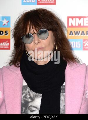 Chrissie Hynde partecipa ai NME Awards 2015 con Austin Texas Si è tenuto presso l'Accademia O2 di Brixton a Londra Foto Stock