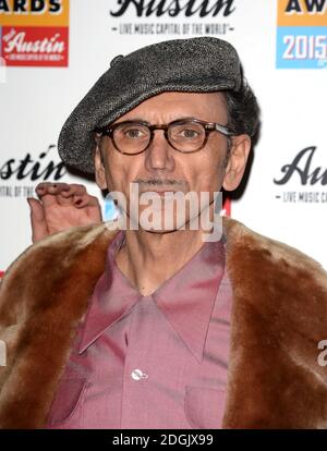 Kevin Rowland dei Dexys Midnight Runners che partecipano al NME Premi 2015 con Austin Texas tenuto alla O2 Academy Brixton A Londra Foto Stock