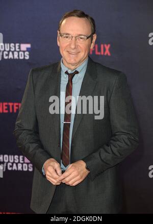 Kevin Spacey partecipa alla prima mondiale della House of Cards Season 3 tenutasi presso l'Empire Cinema di Leicester Square, Londra Foto Stock