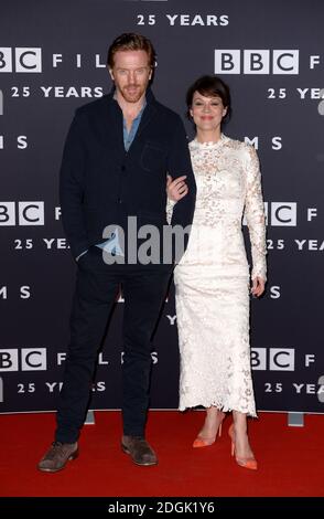Damian Lewis e Helen McCrory hanno partecipato alla ricezione del 25° anniversario della BBC Films che si è tenuta al BBC radio Theatre, Portland Place, Londra Foto Stock