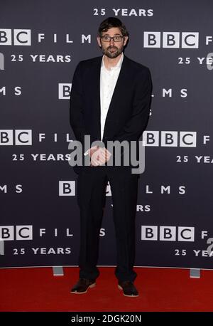 Louis Theroux partecipa al 25° anniversario della BBC Films, che si tiene presso il BBC radio Theatre di Portland Place, Londra Foto Stock