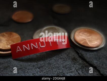 Concetto di investimento di annualità Foto Stock