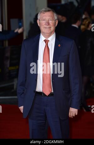 Sir Alex Ferguson partecipa alla prima mondiale di Ronaldo al Vue West End Cinema di Leicester Square, Londra. Foto Stock