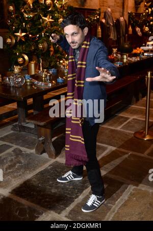 Dynamo partecipa al lancio di Hogwarts in the Snow al Warner Bros Studio Tour di Londra Foto Stock