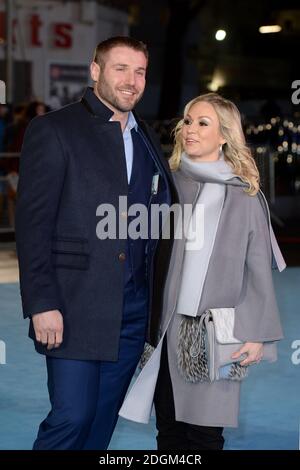 Ben Cohen e Kristina Rihanoff frequentano la prima europea di Eddie The Eagle a Odeon Leicester Square, Londra. Foto Stock