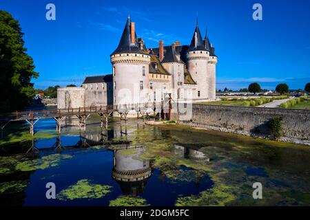 Francia, Loiret (45), Valle della Loira Patrimonio Mondiale dell'UNESCO, Sully-sur-Loire, Castello di Sully-sur-Loire, secoli 14 °-18 ° Foto Stock