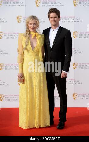 Fearne Cotton e Jesse Wood partecipano alla House of Fraser BAFTA TV Awards 2016 al Royal Festival Hall di Southbank, Londra. Foto Stock