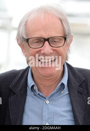 Ken Loach alla i, Daniel Blake Photocall, che si tiene al Palais De Festival. Parte del 69° Festival del Cinema di Cannes in Francia. Foto Stock