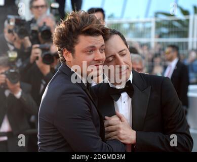 Gad Elmaleh e keV Adams partecipano alla prima Elle al Palais De Fetival di Cannes. Parte del 69° Festival del Cinema di Cannes in Francia. (Credito obbligatorio: Doug Peters/EMPICS Entertainment) Foto Stock