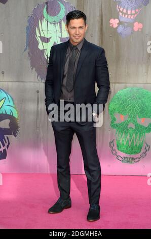 Jay Hernandez partecipa alla prima europea della Suicide Squad tenutasi a ODEON Leicester Square, Londra. Il credito fotografico dovrebbe essere Doug Peters/EMPICS Entertainment. Foto Stock