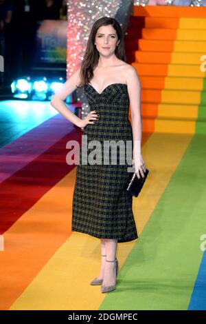 Anna Kendrick partecipa all'evento speciale Trolls al Coca Cola London Eye sul Tamigi di Londra. Data immagine: Giovedì 28 settembre 2016. Il credito fotografico dovrebbe essere: Doug Peters/ EMPICS Entertainment. Foto Stock