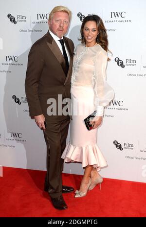 Boris Becker e la moglie Lilly Becker hanno partecipato alla cena di gala BFI e IWC tenutasi al Rosewood Hotel, Londra Data immagine: Martedì 4 ottobre 2016. Il credito fotografico dovrebbe essere: Doug Peters/ EMPICS Entertainment. Foto Stock