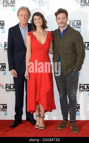 Bill Nighy, Gemma Arterton e Sam Claflin partecipano alla loro più bella Photocall, parte del London Film Festival, che si tiene al May Fair Hotel di Londra. Data immagine: Giovedì 13 ottobre 2016. Il credito fotografico dovrebbe essere: Doug Peters/ EMPICS Entertainment. Foto Stock