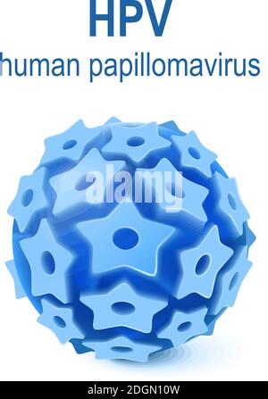 hpv - infezione da papillomavirus umano. HPV è un virus che causa verruche e cancro cervicale Illustrazione Vettoriale