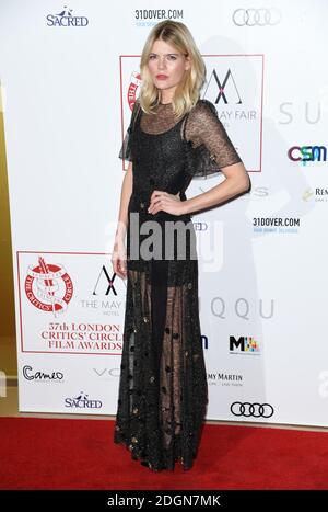 Emma Greenwell arriva al London Film Critics Circle Awards 2017, The May Fair Hotel, Londra. Foto Stock