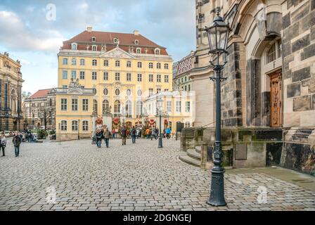 Coselpalais a piazza Neumarkt, Dresda, Sassonia, Germania Foto Stock