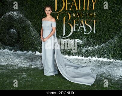 Emma Watson partecipa all'evento Beauty and the Beast Launch tenutosi presso la Spencer House, St James's Place, Londra. Il credito immagine dovrebbe essere Doug Peters/EMPICS Entertainment Foto Stock