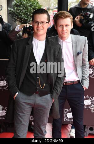 Harry Reid e Jamie Borthwick hanno partecipato ai 2017 TRIC Awards, tenuti al Grosvenor House Hotel di Londra. Foto data martedì 14 marzo 2017. Il credito immagine dovrebbe essere Doug Peters/EMPICS Entertainment Foto Stock