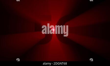 Simbolo astratto della tecnologia 5G per la comunicazione high tech - 3D Illustrazione Foto Stock