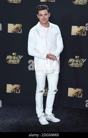 Zac Efron partecipa al MTV Movie and TV Awards 2017 tenutosi presso il Shrine Auditorium di Los Angeles, USA. Il credito fotografico dovrebbe essere: Doug Peters/EMPICS Entertainment. Foto Stock