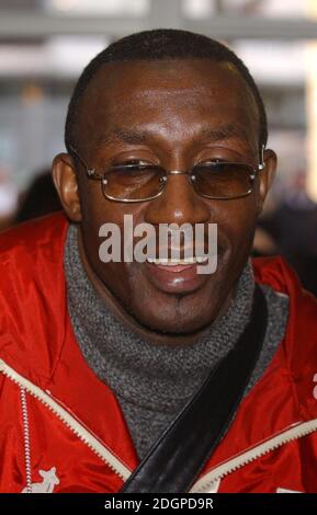 Linford Christie al Regno Unito Premiere of Tooth, Leicester Square, Londra. Doug Peters/allactiondigital.com Foto Stock