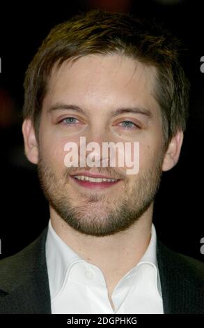 Tobey Maguire partecipa al Gran Bretagna Gala Premiere di Spiderman 2 a Leicester Square, Londra. Doug Peters/allactiondigital.com Foto Stock