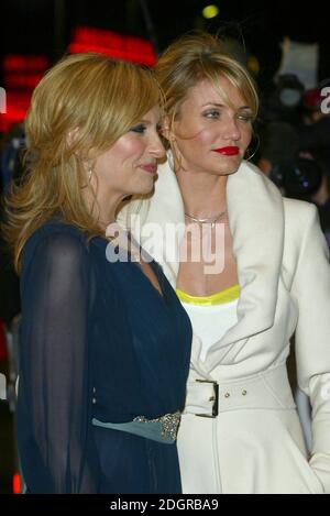 Cameron Diaz e toni Collette arrivano alla prima cinematografica britannica di in Her Shoes, Leicester Square, Londra. Doug Peters/allactiondigital.com Foto Stock