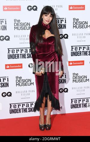 Zara Martin arriva alla Ferrari sotto la Skin Party in collaborazione con GQ Magazine, al Design Museum di Londra. Il credito fotografico dovrebbe essere: Doug Peters/EMPICS Entertainment Foto Stock