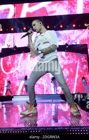 Liam Payne sul palco durante il secondo giorno del Capital's Jingle Bell Ball 2017 con Coca-Cola all'O2 Arena, Londra. Foto Stock