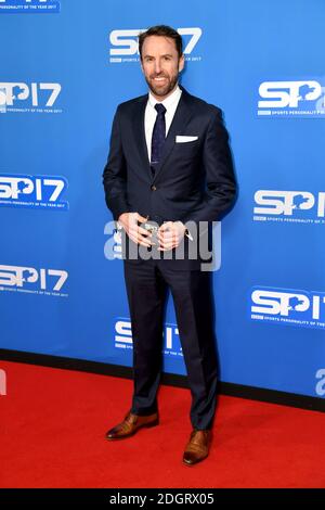 Gareth Southgate durante gli arrivi dei tappeti rossi per la BBC Sports Personality of the Year 2017 alla Liverpool Echo Arena. Foto Stock