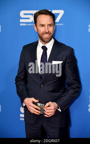 Gareth Southgate durante gli arrivi dei tappeti rossi per la BBC Sports Personality of the Year 2017 alla Liverpool Echo Arena. Foto Stock