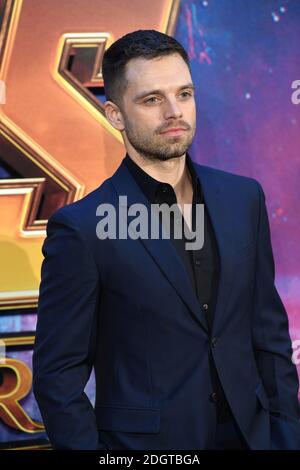 Sebastian Stan in arrivo al Fan Event inglese della guerra dell'Infinito di Avengers, London Television Studios, West London il credito d'immagine dovrebbe essere: Doug Peters EMPICS Entertainment Foto Stock