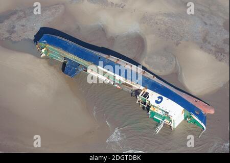 MS Riverdance aground a Cleveleys Beach Foto Stock