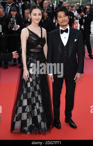 Aaron Kwok e Miao Miao partecipano alla prima di Everybody Knows durante il 71esimo Festival di Cannes. Il credito fotografico dovrebbe essere: Doug Peters/EMPICS Foto Stock