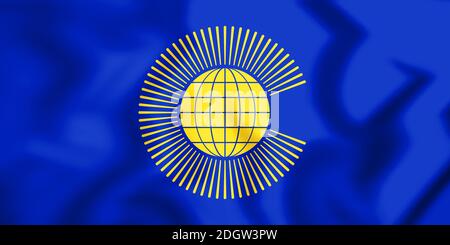 3D Bandiera del commonwealth delle nazioni. 3D'illustrazione. Foto Stock