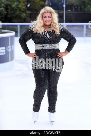 Gemma Collins partecipa al lancio della Dancing on Ice Photocall presso il Natural History Museum di Londra. Il credito fotografico dovrebbe essere: Doug Peters/EMPICS Foto Stock